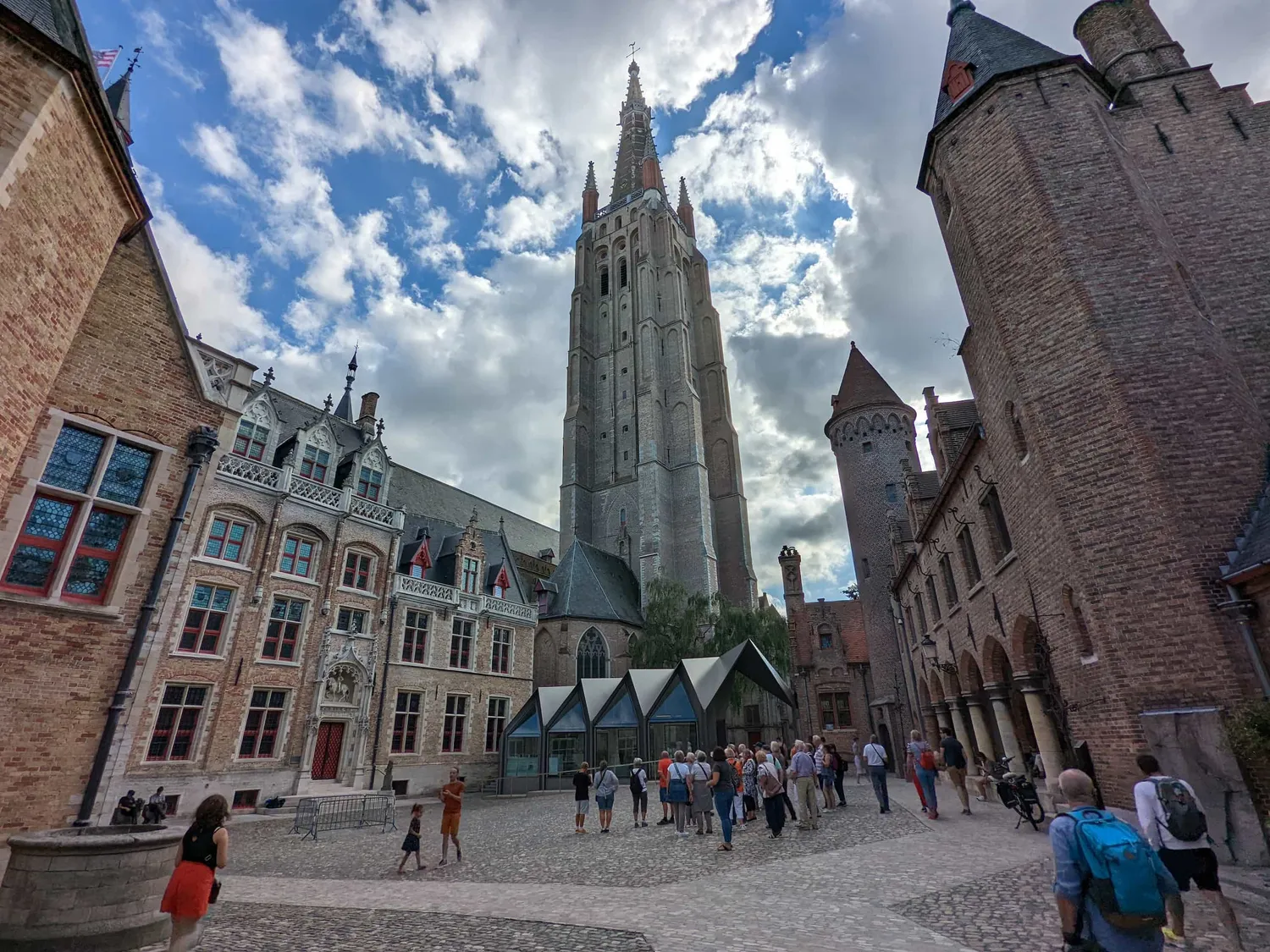 The bell tower of the Church of Our Lady in Bruges